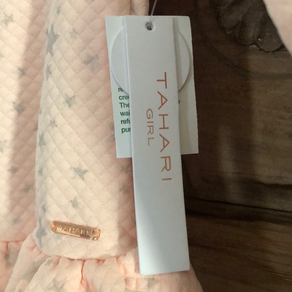 TAHARI GIRL PINK RUFFLED DRESS 4 T STARS - Picture 4 of 7